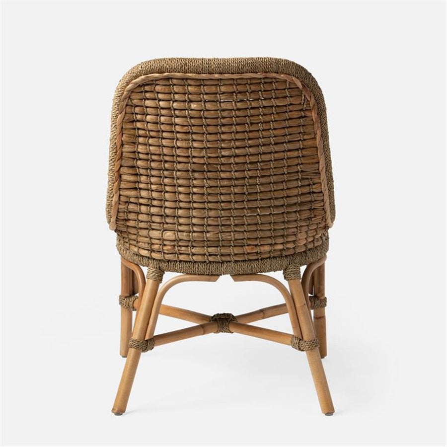 Made Goods Summer Water Hyacinth Dining Chair in Marano Wool-On Lambskin