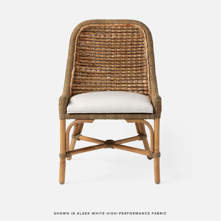 Made Goods Summer Water Hyacinth Dining Chair in Mondego Cotton Jute