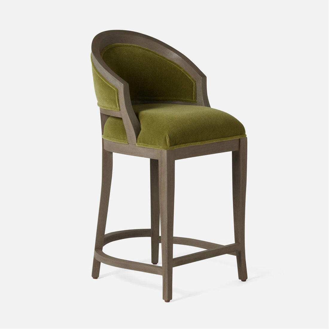 Made Goods Sylvie Curved Back Counter Stool in Havel Velvet