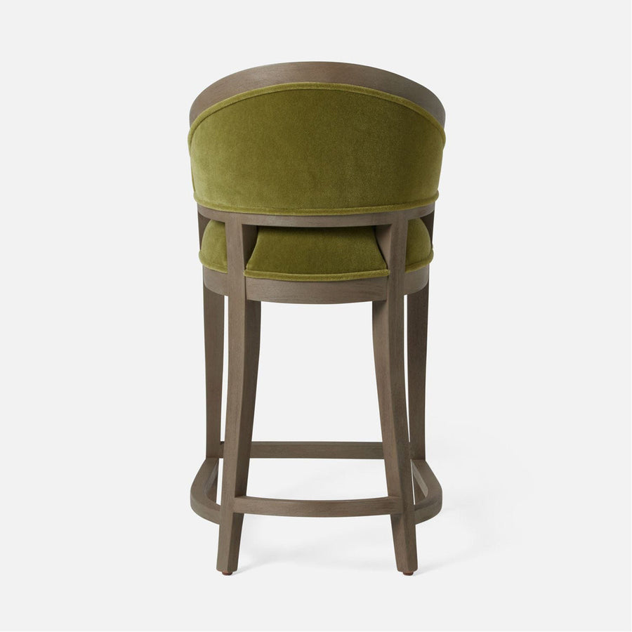 Made Goods Sylvie Curved Back Counter Stool in Mondego Cotton Jute