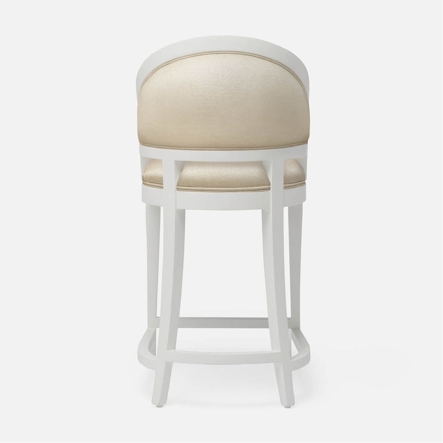 Made Goods Sylvie Curved Back Counter Stool in Mondego Cotton Jute