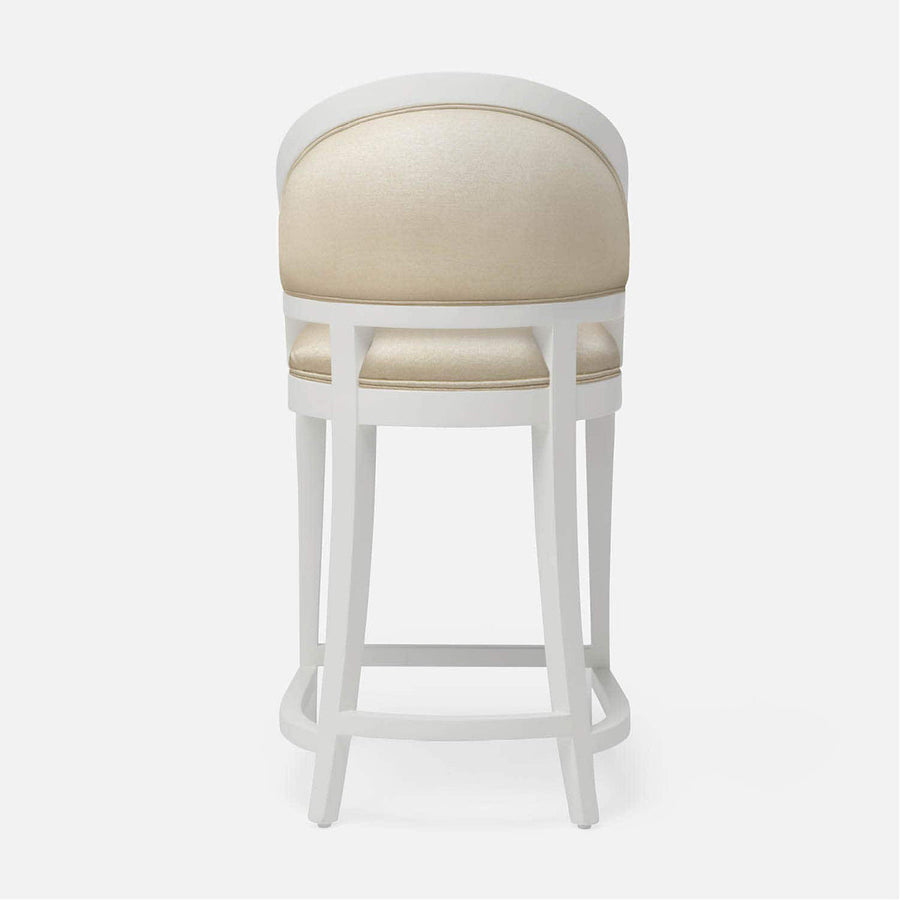 Made Goods Sylvie Curved Back Counter Stool in Danube Fabric