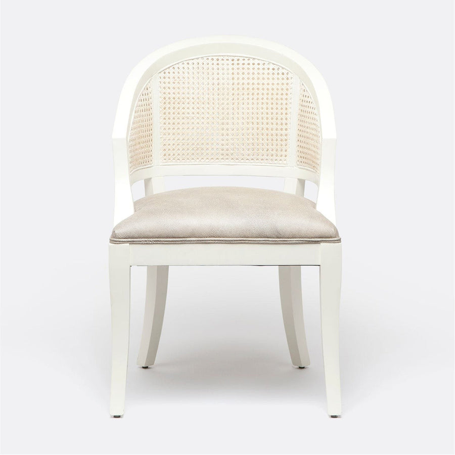 Made Goods Sylvie Curved Cane Back Dining Chair in Mondego Cotton Jute