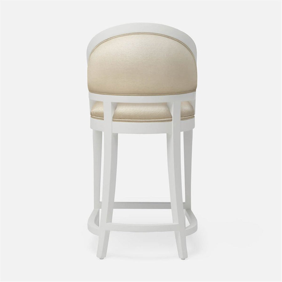 Made Goods Sylvie Curved Back Counter Stool in Arno Fabric