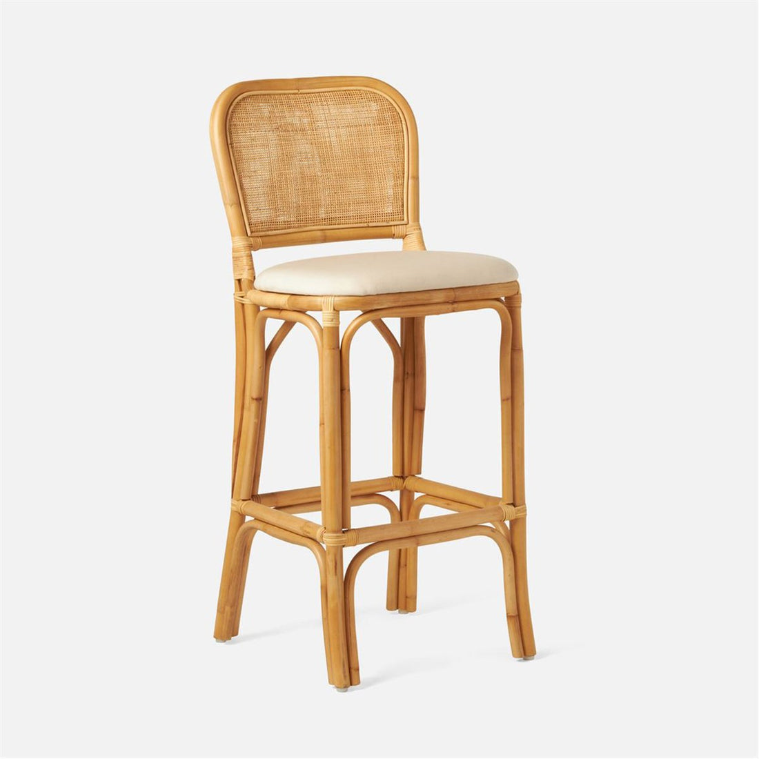 Made Goods Tatum Upholstered Bar Stool in Severn Canvas