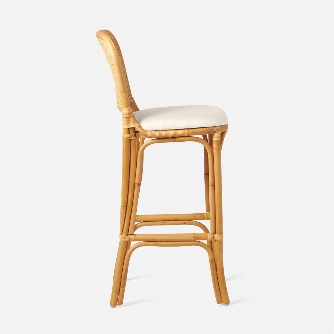 Made Goods Tatum Upholstered Bar Stool in Mondego Cotton Jute