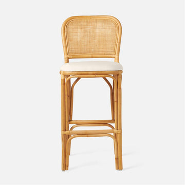 Made Goods Tatum Upholstered Bar Stool in Ettrick Cotton Jute