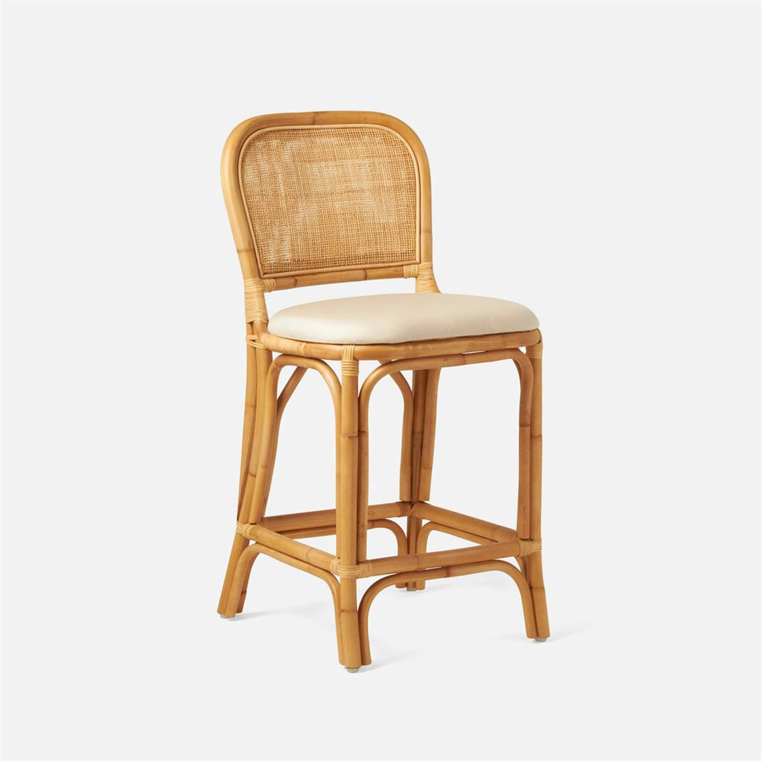 Made Goods Tatum Upholstered Counter Stool in Brenta Cotton/Jute