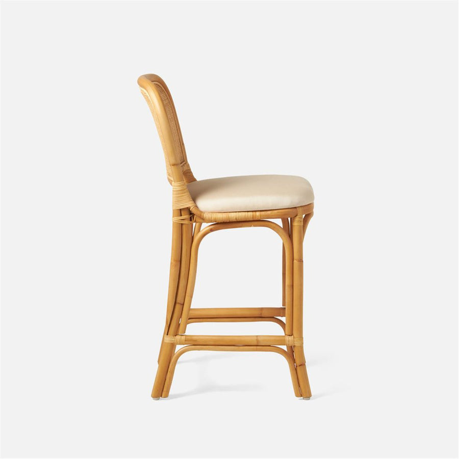 Made Goods Tatum Upholstered Counter Stool in Garonne Leather