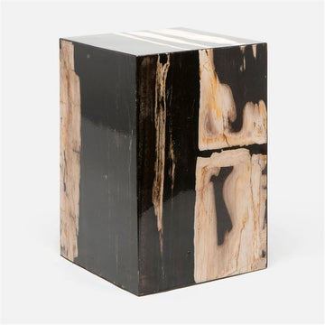 Made Goods Teo Dark Mix Petrified Wood Stool