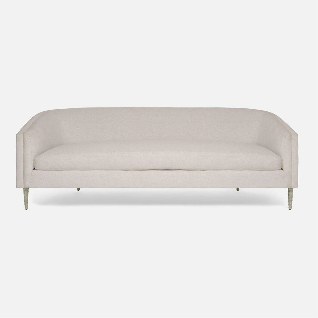 Made Goods Theron Upholstered Curved Back Sofa in Brenta Cotton/Jute