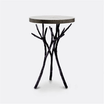 Made Goods Tressa Tree Bramble Table in Zinc Metal Top