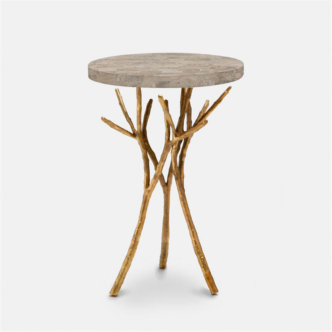 Made Goods Tressa Tree Bramble Table in Marble Top