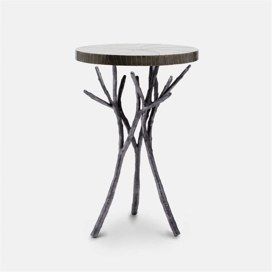 Made Goods Tressa Tree Bramble Table in Zinc Metal Top