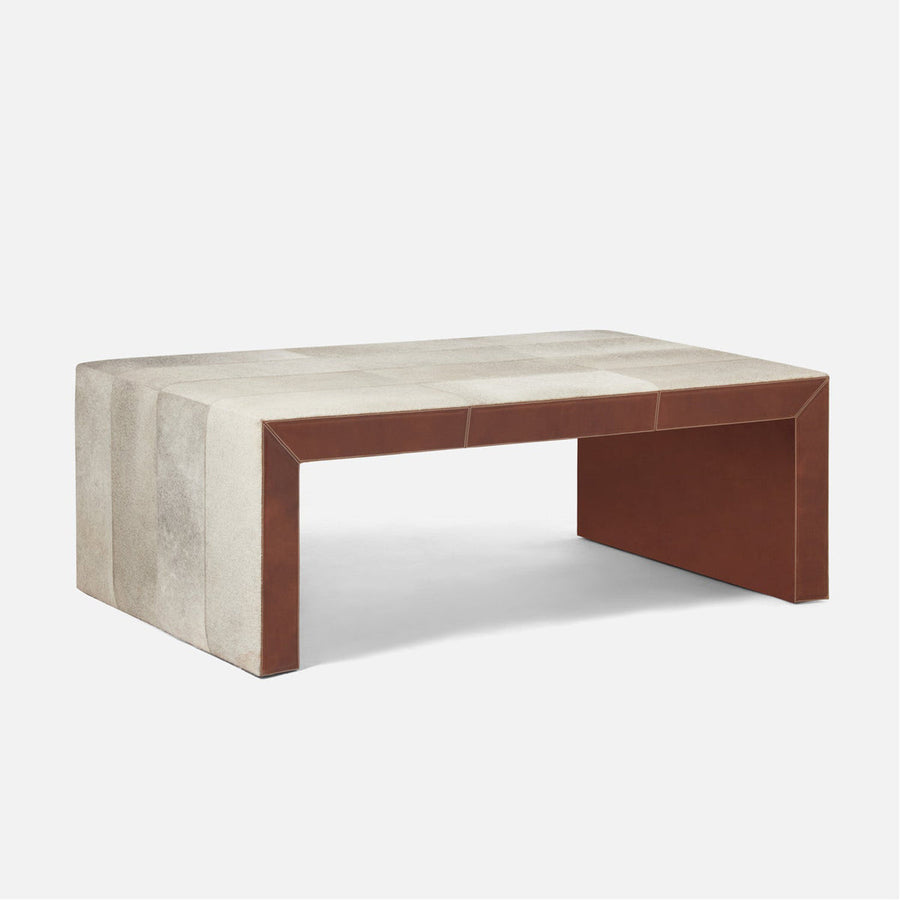 Made Goods Trevor Contrast Hide Waterfall Coffee Table