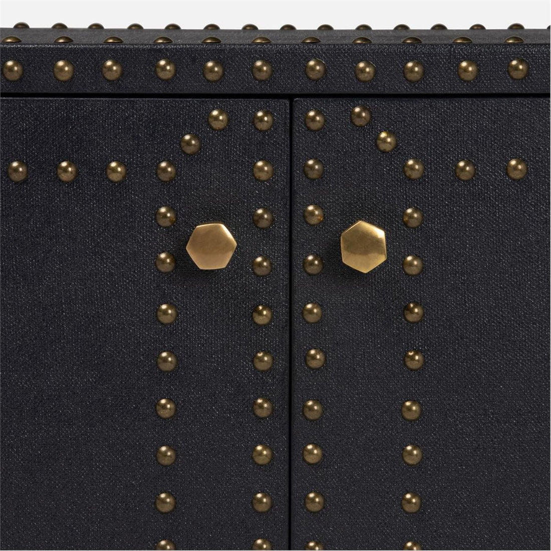 Made Goods Turner 80-Inch Faux Belgian Linen Studded Buffet