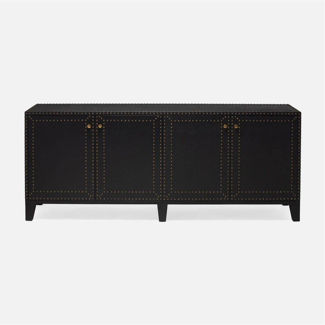 Made Goods Turner 80-Inch Faux Belgian Linen Studded Buffet