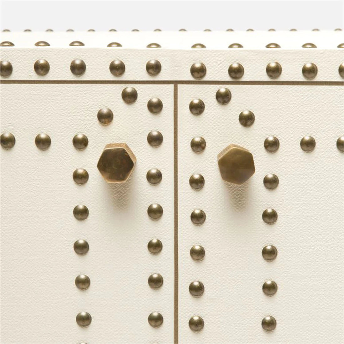 Made Goods Turner 40-Inch Faux Belgian Linen Studded Buffet