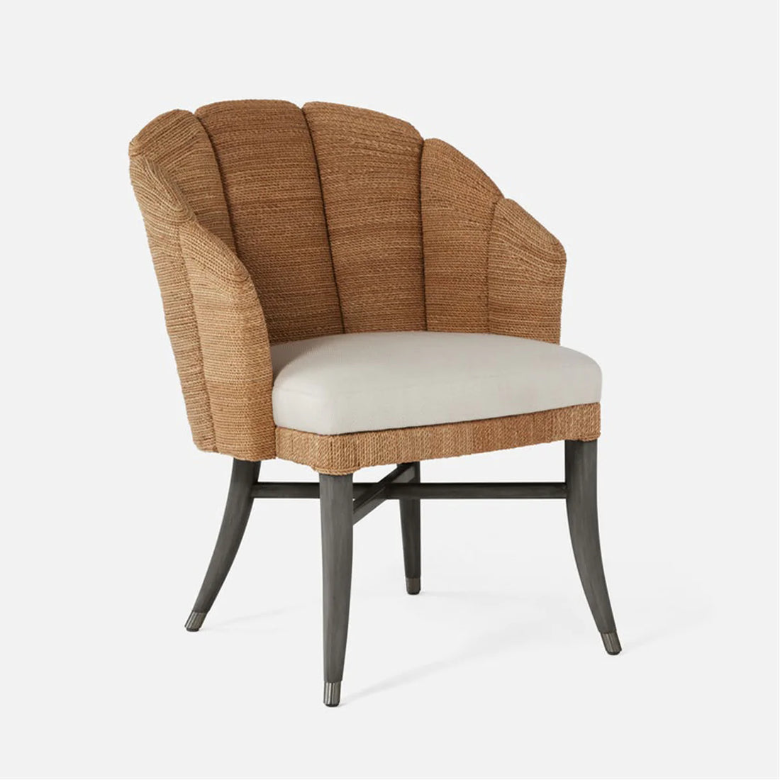 Made Goods Vivaan Shell Upholstered Dining Chair in Alsek Fabric