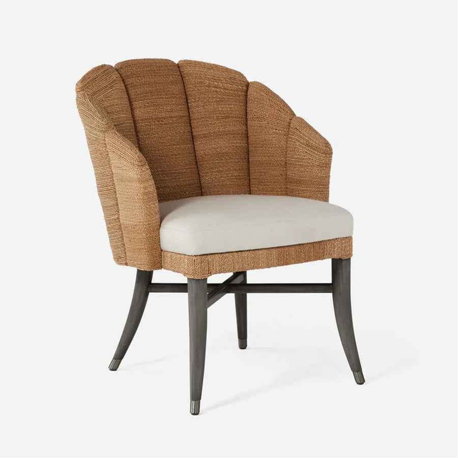 Made Goods Vivaan Shell Upholstered Dining Chair in Pagua Fabric