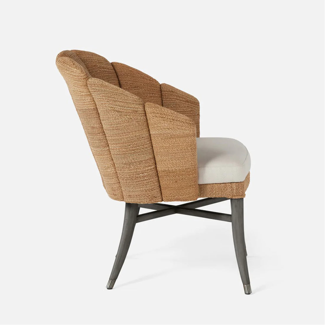 Made Goods Vivaan Shell Upholstered Dining Chair in Aras Mohair