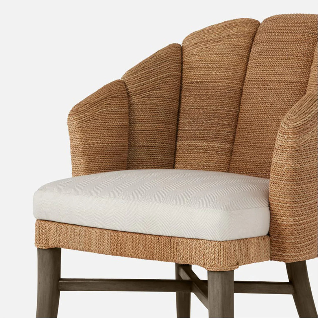 Made Goods Vivaan Shell Upholstered Dining Chair in Aras Mohair