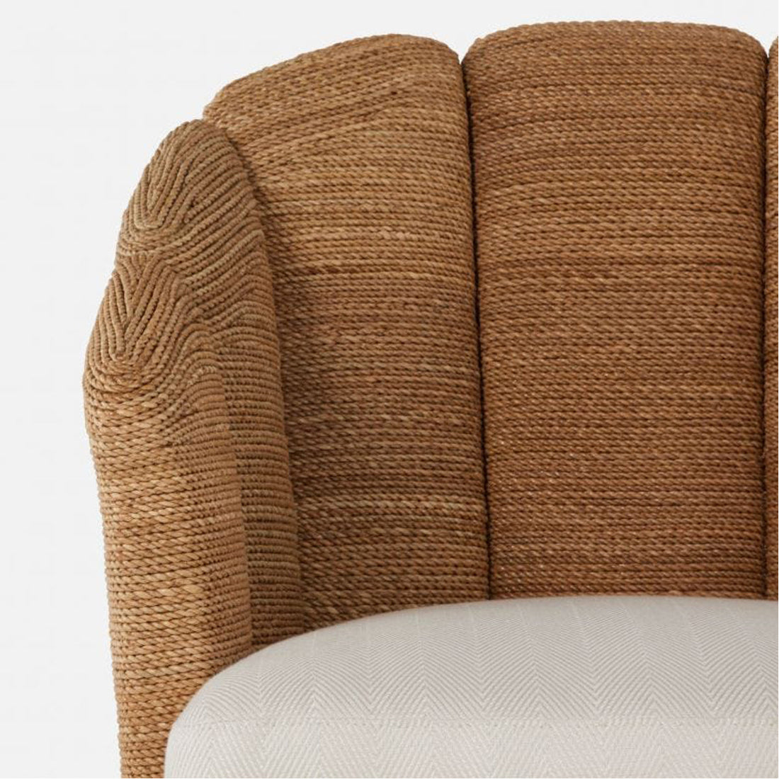 Made Goods Vivaan Shell Upholstered Dining Chair, Humboldt Cotton Jute