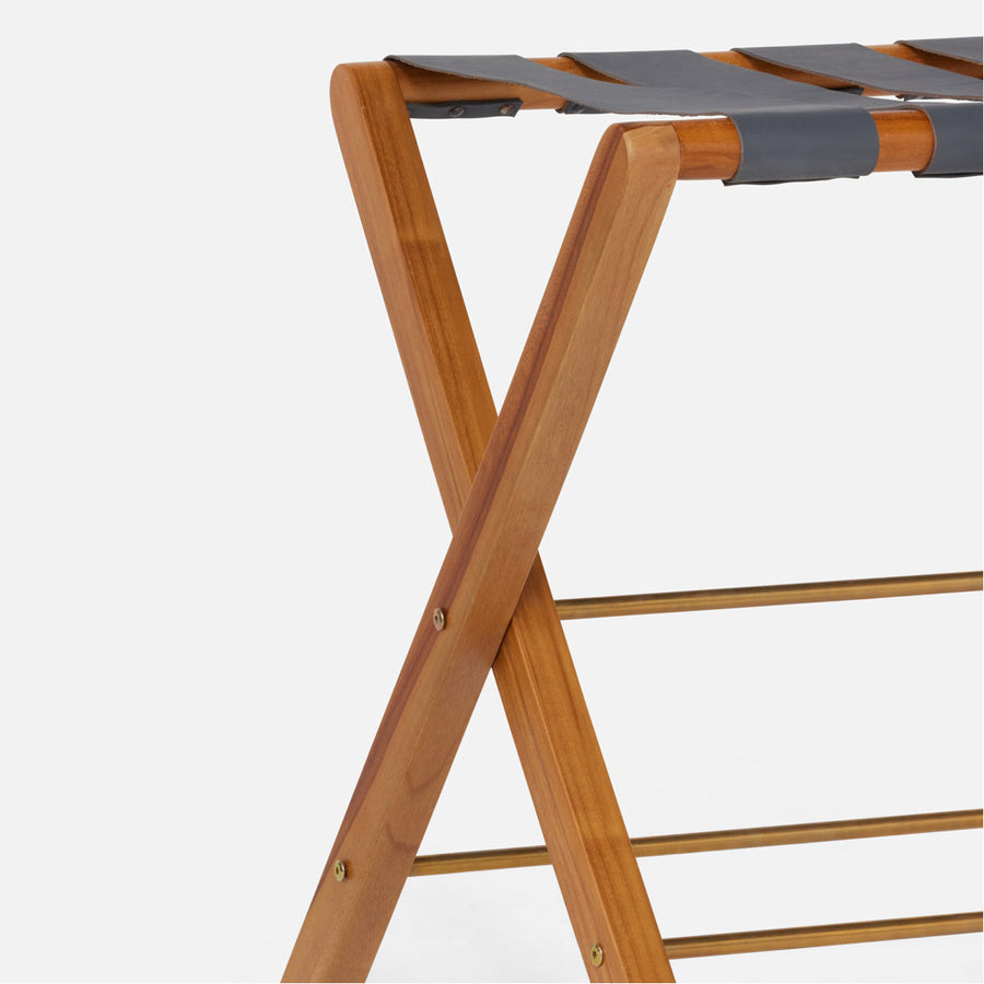 Made Goods Walvia Luggage Rack in Full-Grain Leather