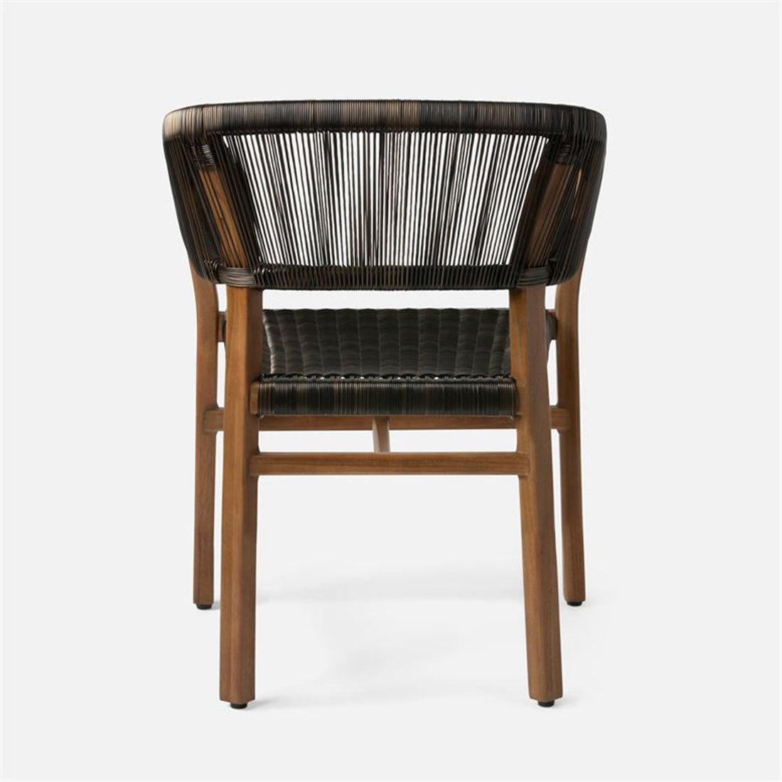 Made Goods Wentworth Dark Espresso and Natural Outdoor Dining Chair