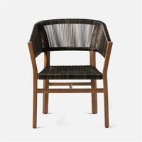 Made Goods Wentworth Dark Espresso and Natural Outdoor Dining Chair