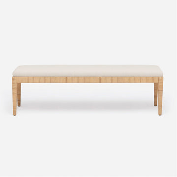 Made Goods Wren Triple Bench in Marano Lambskin