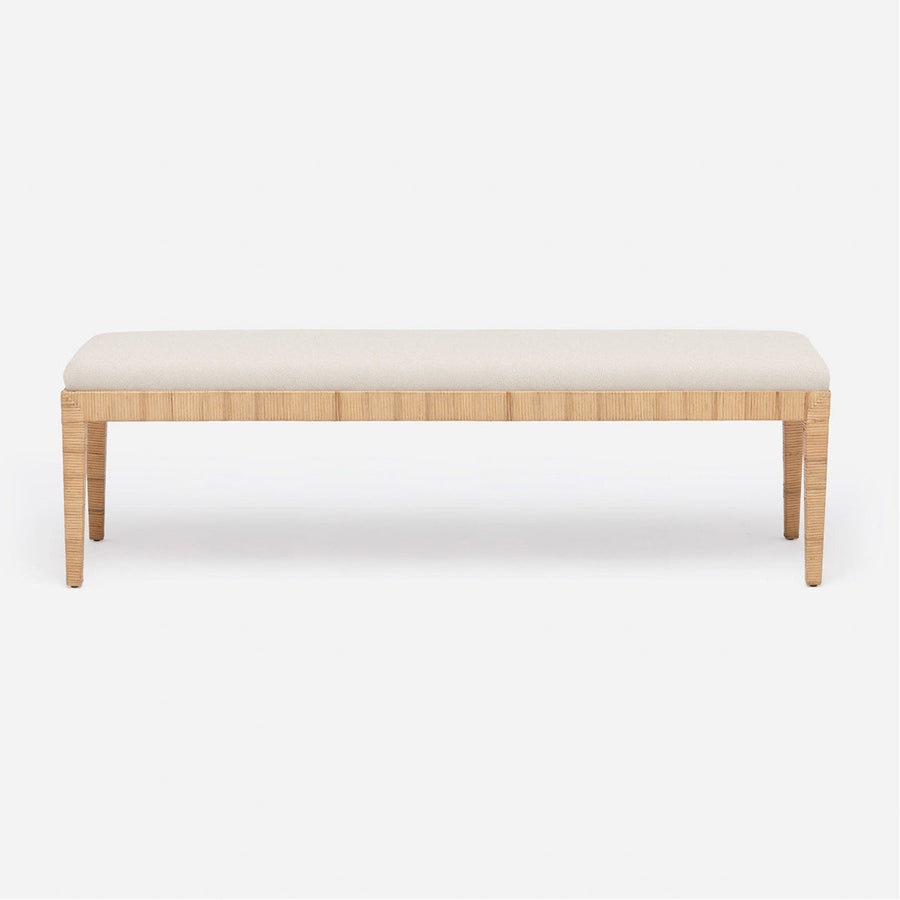 Made Goods Wren Triple Bench in Brenta Cotton/Jute