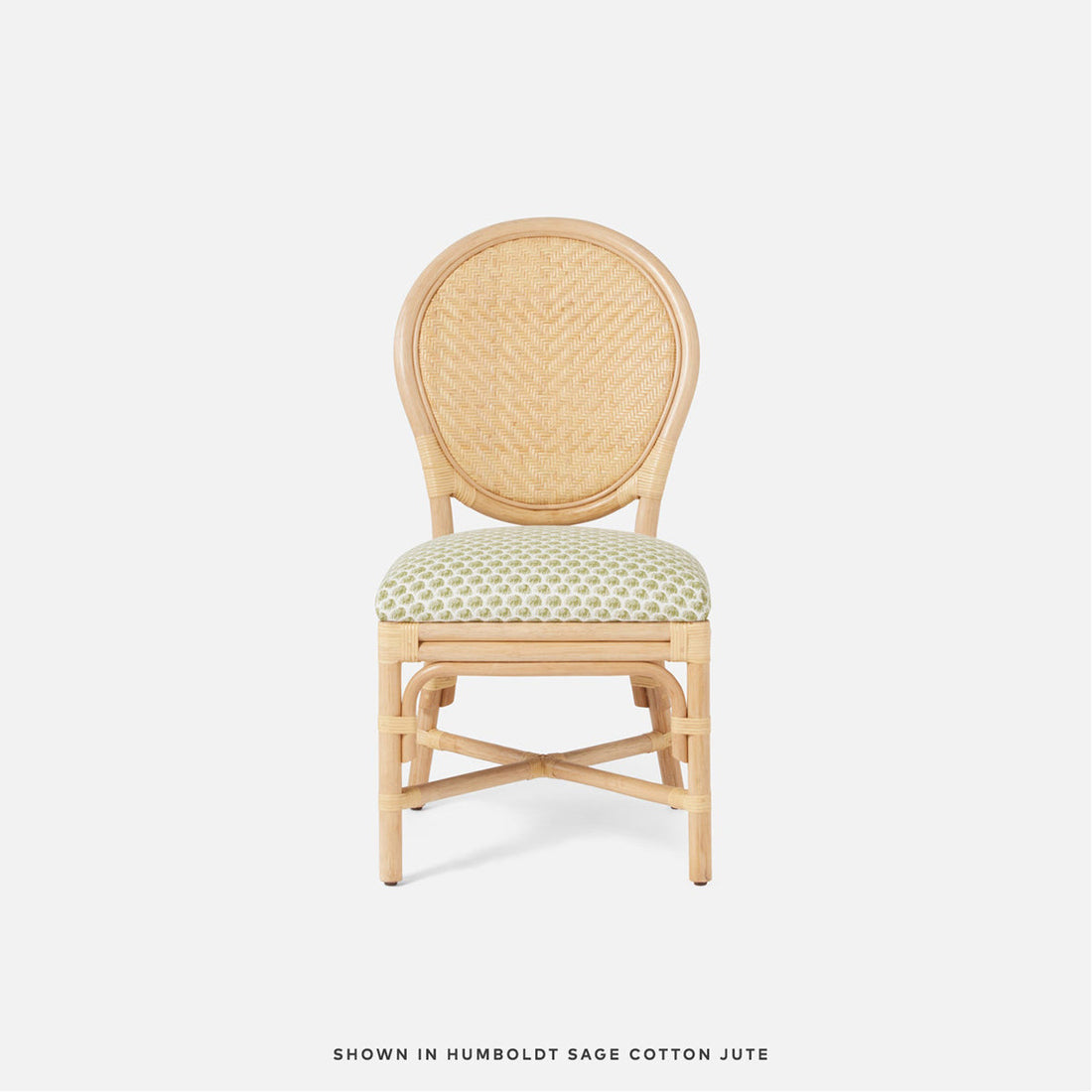 Made Goods Zondra Rattan Dining Chair in Lambro Boucle