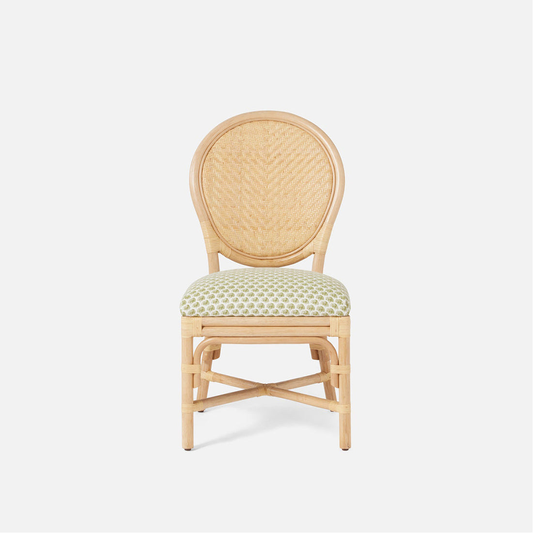 Made Goods Zondra French-Style Woven Dining Chair in Danube Fabric