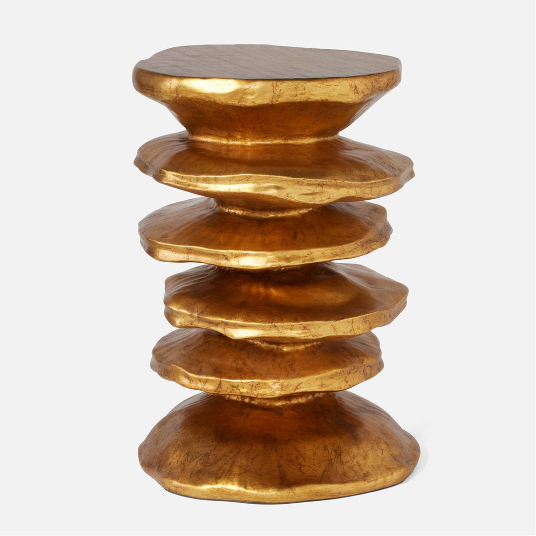 Made Goods Zuri Accent Table in Aged Gold Resin