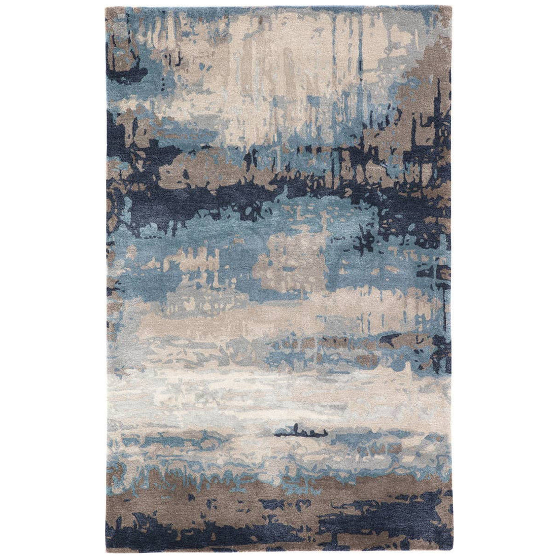 Jaipur Genesis Benna Abstract Blue Gray GES18 Area Rug