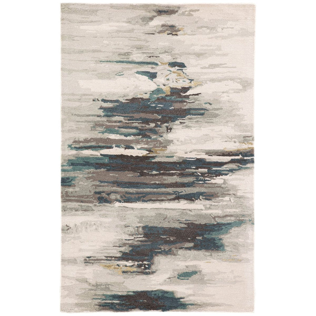 Jaipur Genesis Ryenn Abstract Teal Gray GES20 Rug