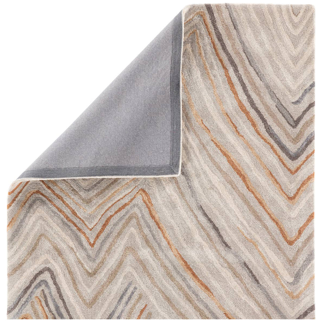 Jaipur Genesis Sadie Chevron Orange Gray GES29 Area Rug