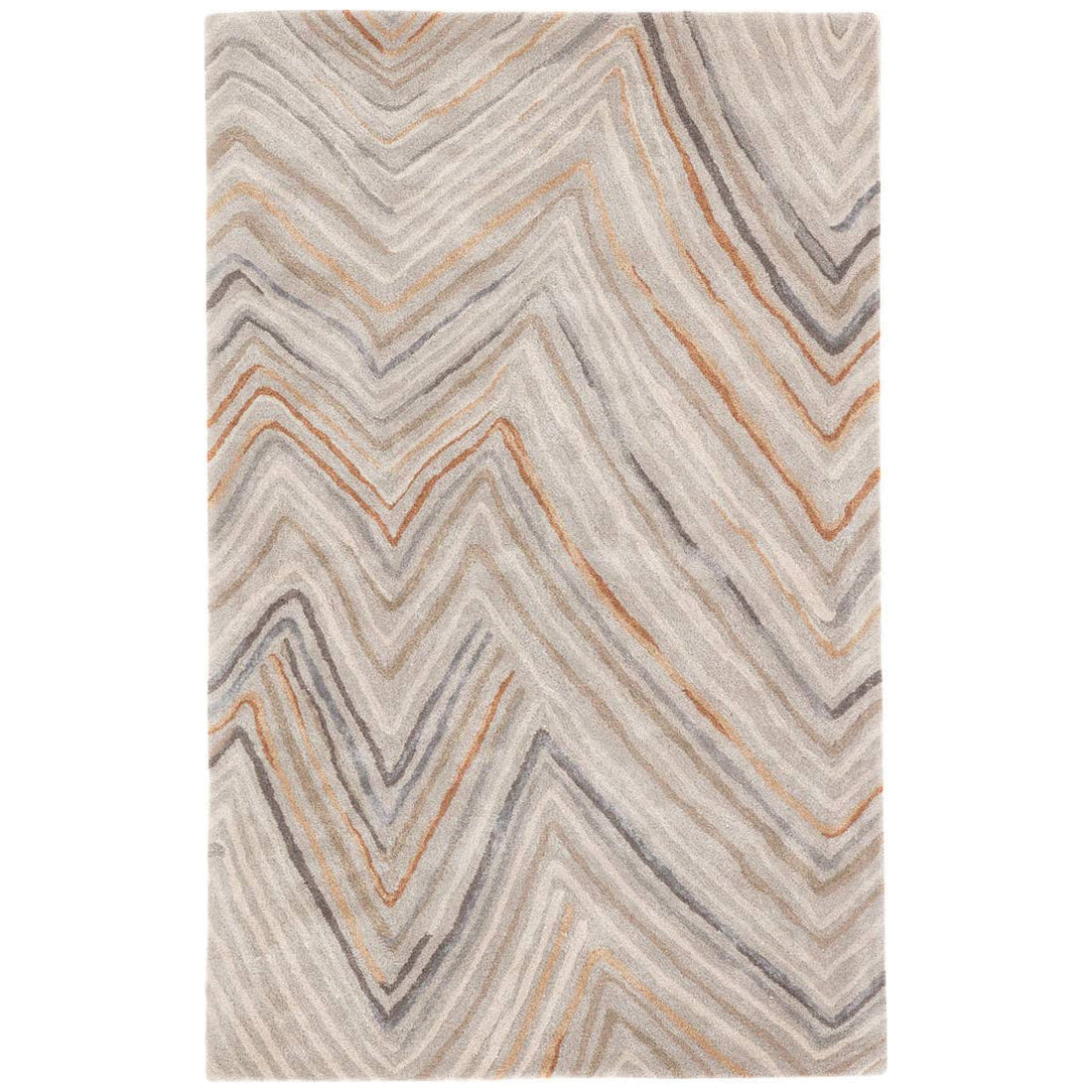 Jaipur Genesis Sadie Chevron Orange Gray GES29 Area Rug