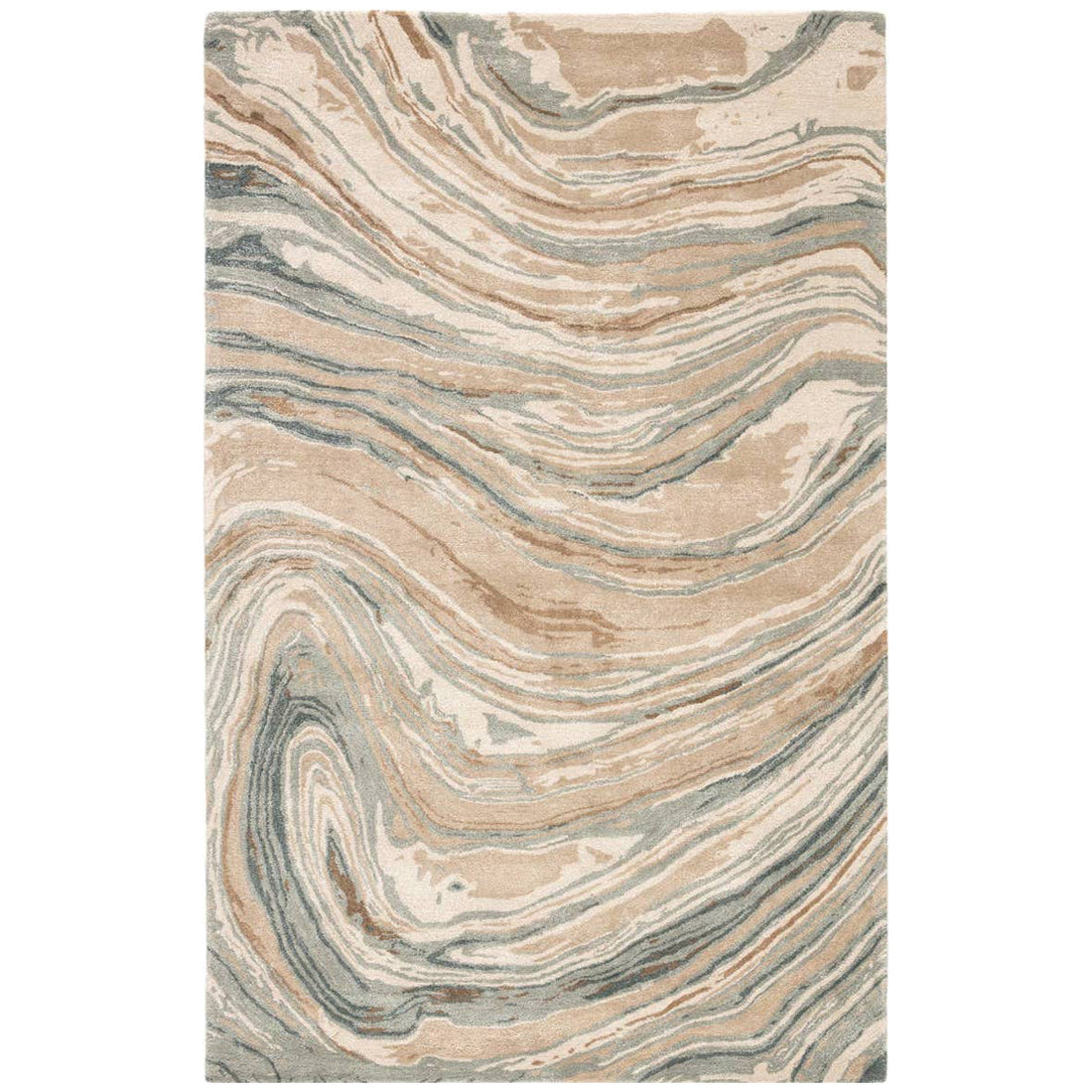 Jaipur Genesis Atha Abstract Tan Green GES33 Area Rug