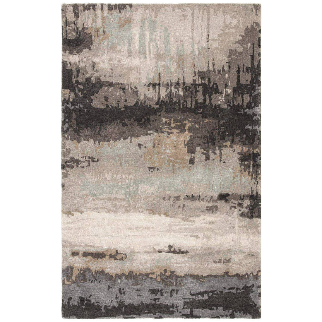 Jaipur Genesis Benna Abstract Black Gray GES34 Area Rug