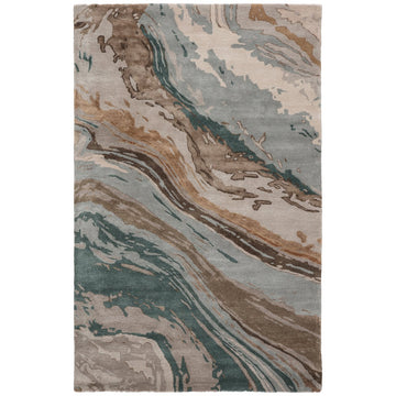 Jaipur Genesis Conley Abstract Teal Light Gray GES37 Rug