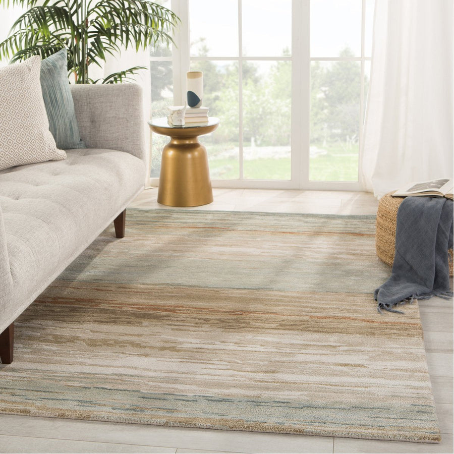 Jaipur Genesis Mondrian Abstract Tan Light Gray GES39 Rug