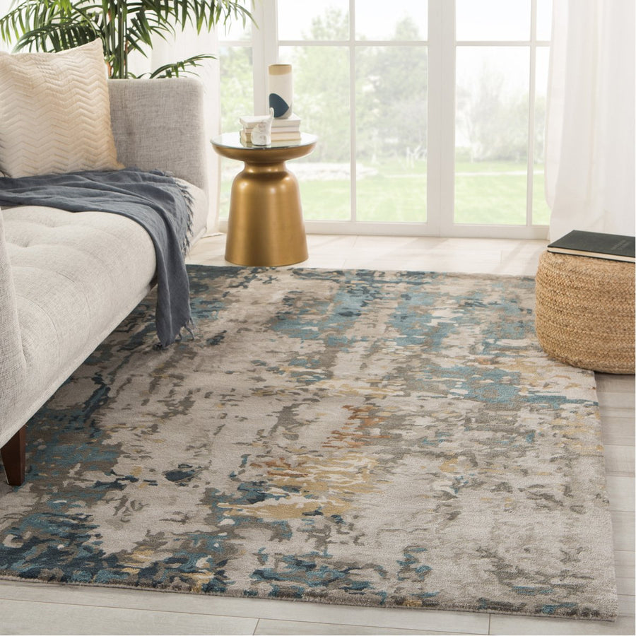 Jaipur Genesis Segall Abstract Dark Blue Gray GES42 Rug