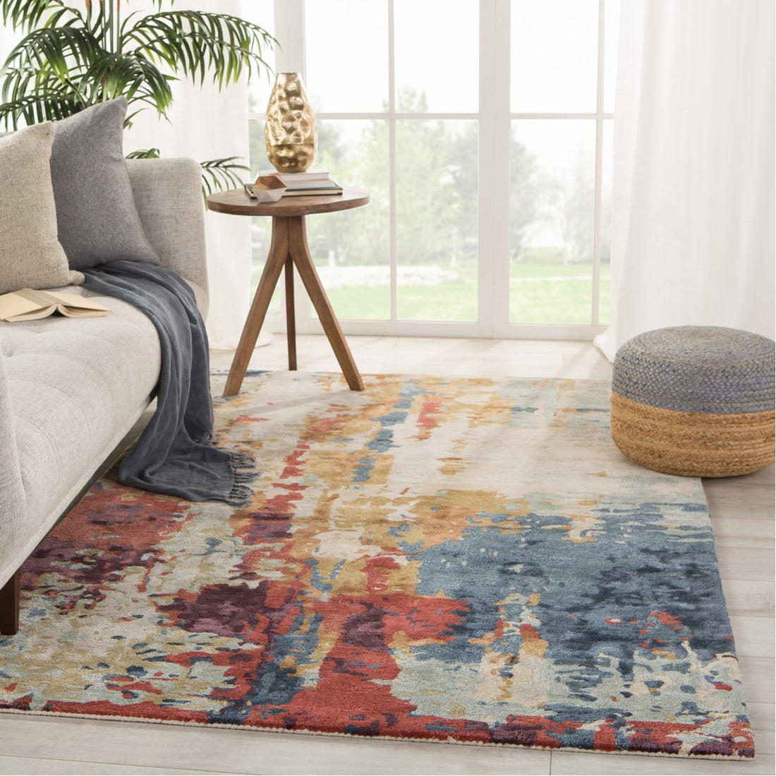 Jaipur Genesis Matcha Abstract Multicolor Red GES45 Rug