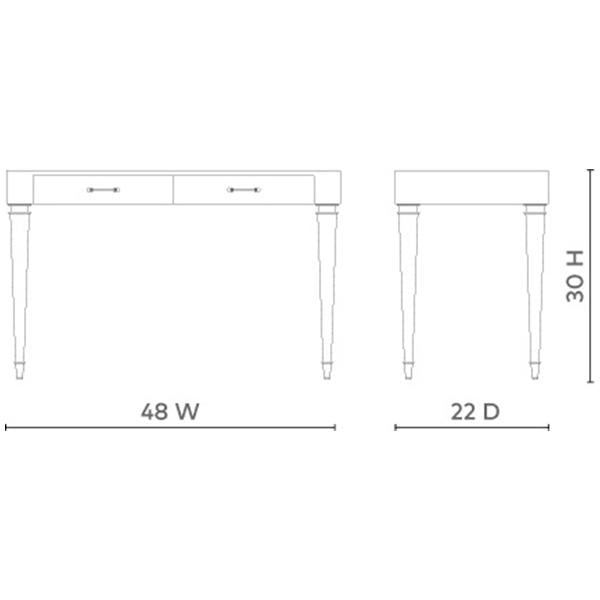 Villa & House Helena Desk - Burl