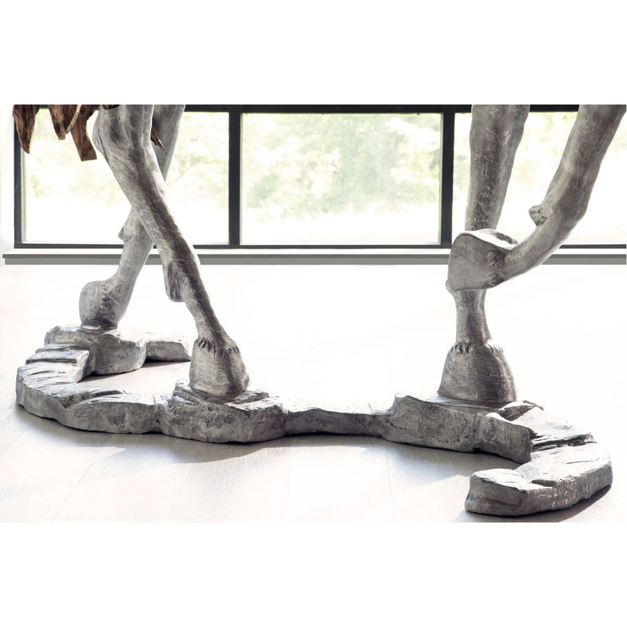 Phillips Collection Mustang Horse Woodland Outdoor Sculpture on Base