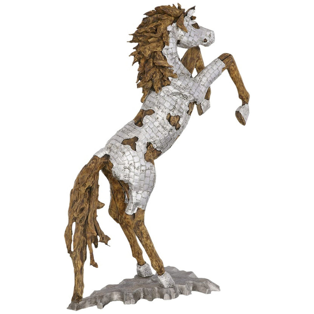 Phillips Collection Mustang Horse Armored Sculpture, Rearing