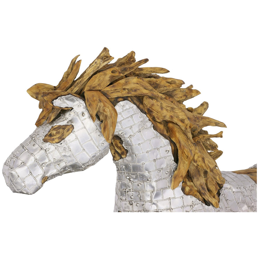 Phillips Collection Mustang Horse Armored Sculpture, Walking