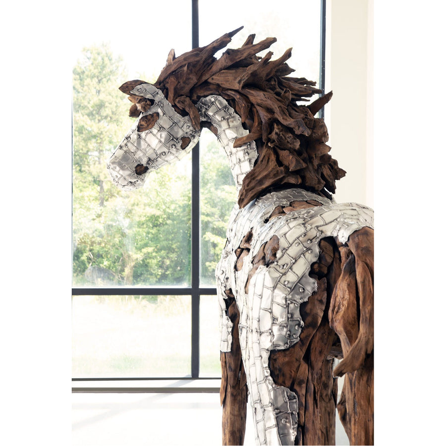 Phillips Collection Mustang Horse Armored Sculpture, Standing